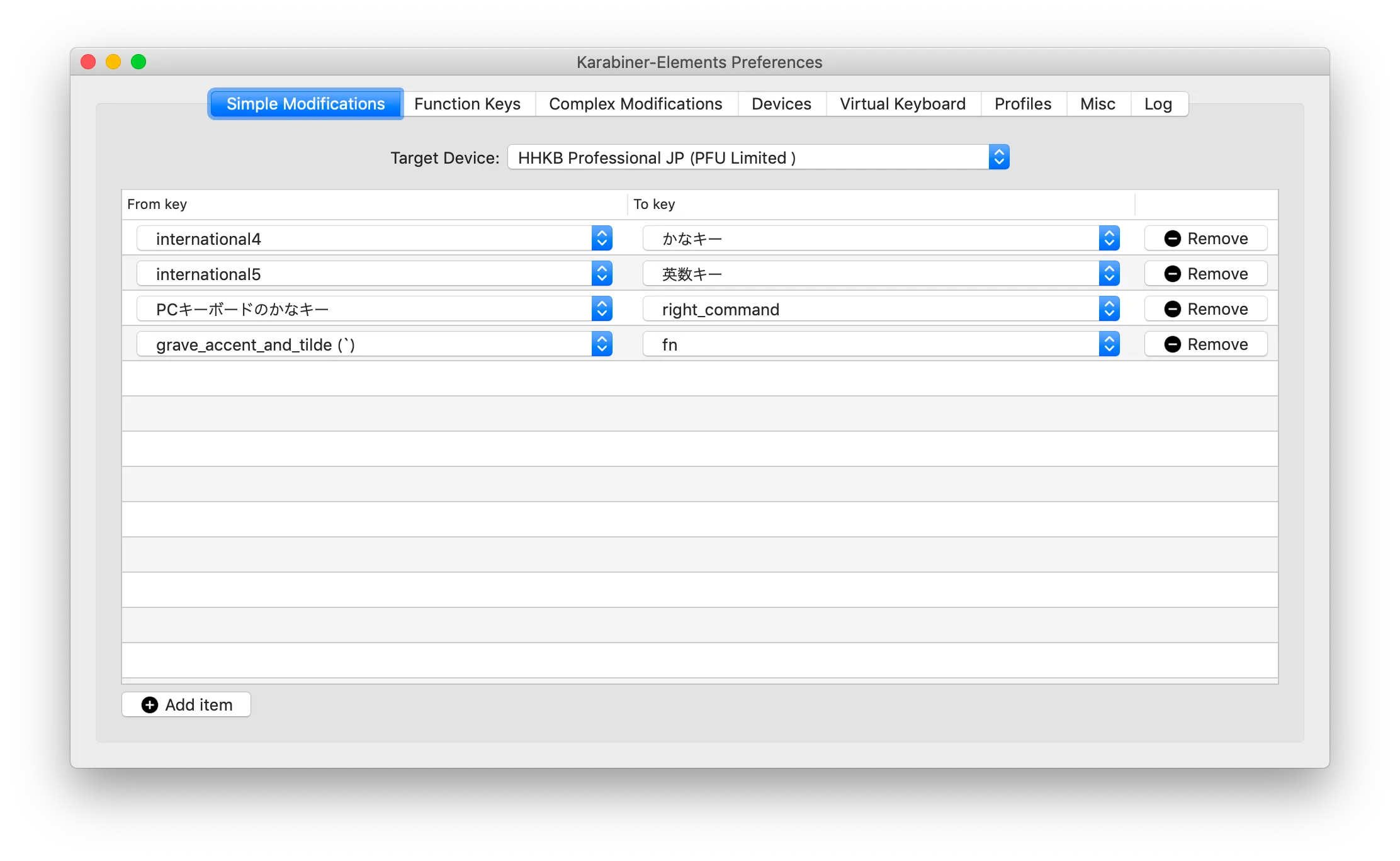 Karabiner settings